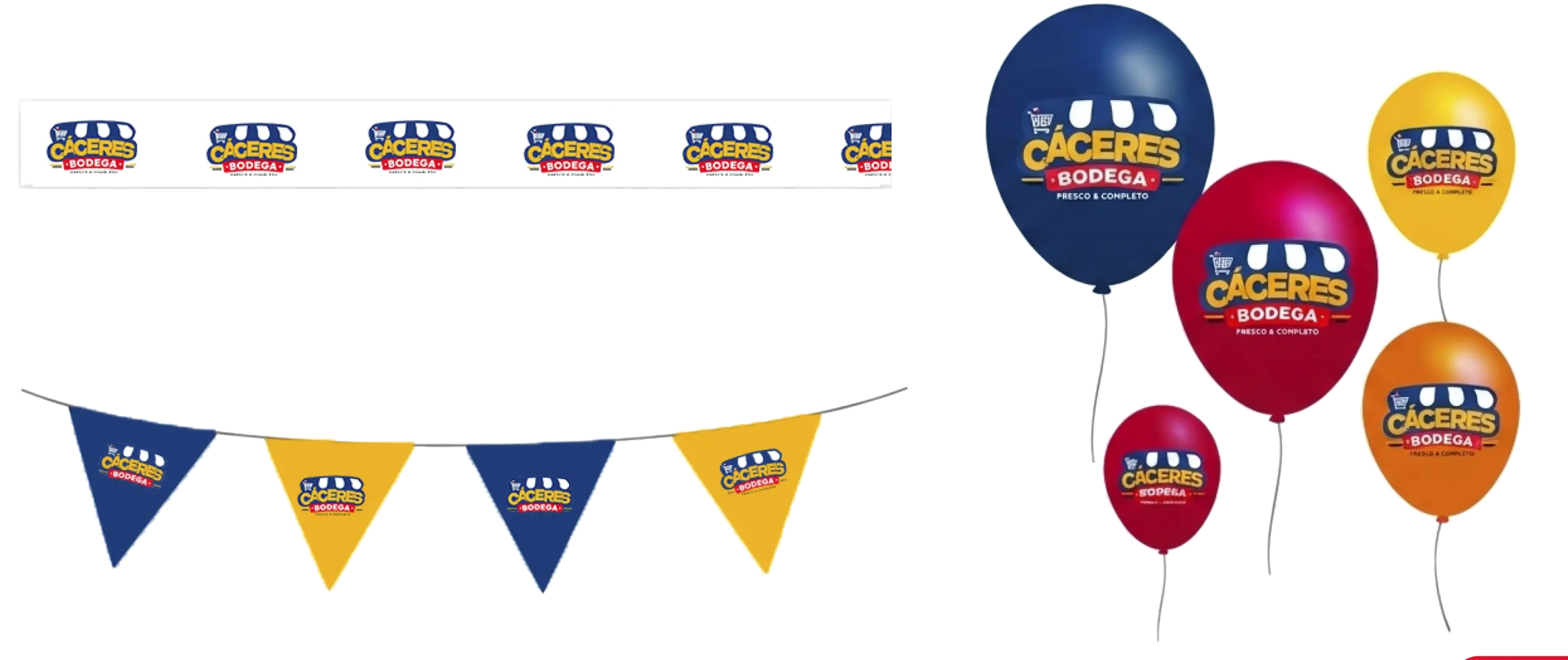 Cenefas, banderines y globos de CÁCERES Bodega
