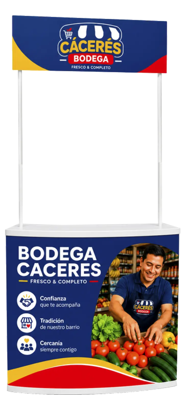 Módulo informativo counter de CÁCERES Bodega