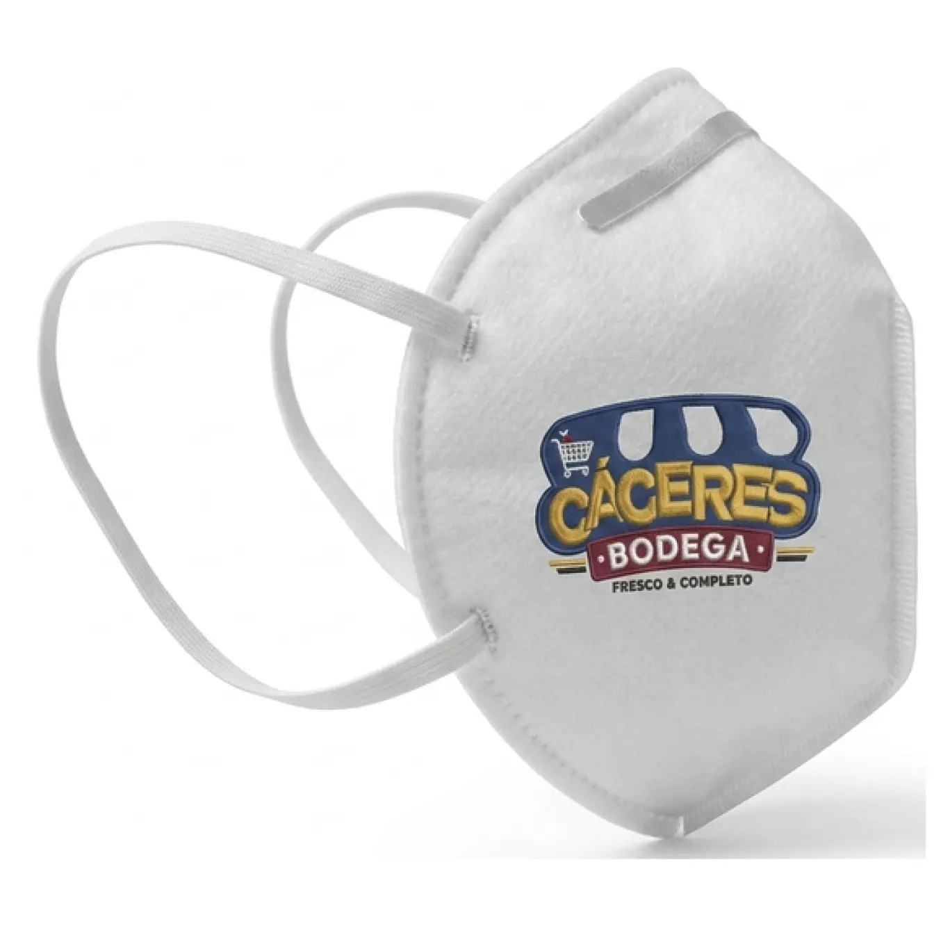 Mascarilla con logotipo de CÁCERES Bodega