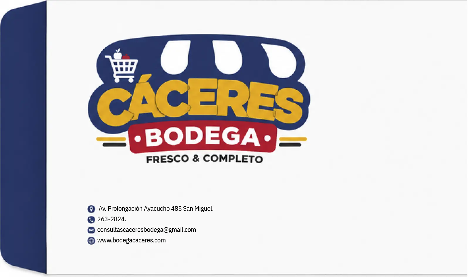Sobre institucional de CÁCERES Bodega